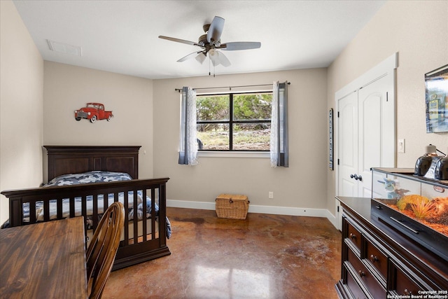 122 Twisting Oaks Ct, Pipe Creek, TX 78063 - bedroom featuring concrete flooring and baseboards