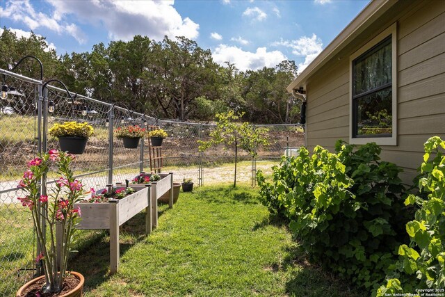 122 Twisting Oaks Ct, Pipe Creek, TX 78063 - view of yard with a vegetable garden