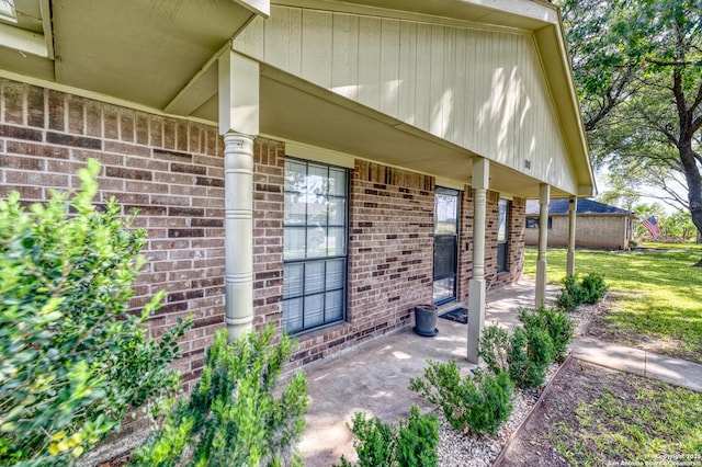 105 S Bluebonnet, Uvalde, TX 78801 - property entrance featuring brick siding and covered porch