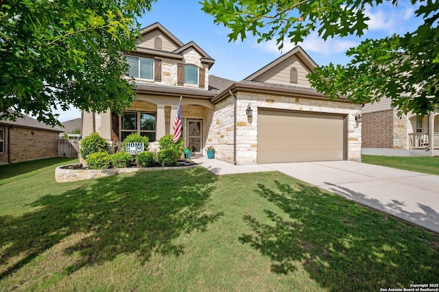 1989 Kalli Jo, New Braunfels, TX 78130 - traditional home with an attached garage, concrete driveway, and stone siding