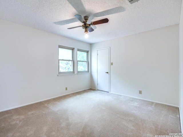 16930 Hidden Timber Wood, San Antonio, TX 78248 - carpeted empty room featuring ceiling fan, a textured ceiling, and baseboards