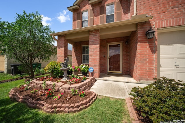 7731 Cedar Farm, San Antonio, TX 78239 - property entrance featuring brick siding and a garage