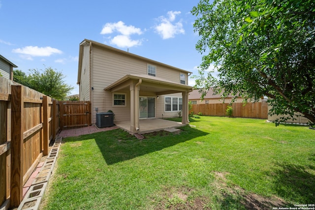 7731 Cedar Farm, San Antonio, TX 78239 - rear view of house with a patio area, central AC, and a gate