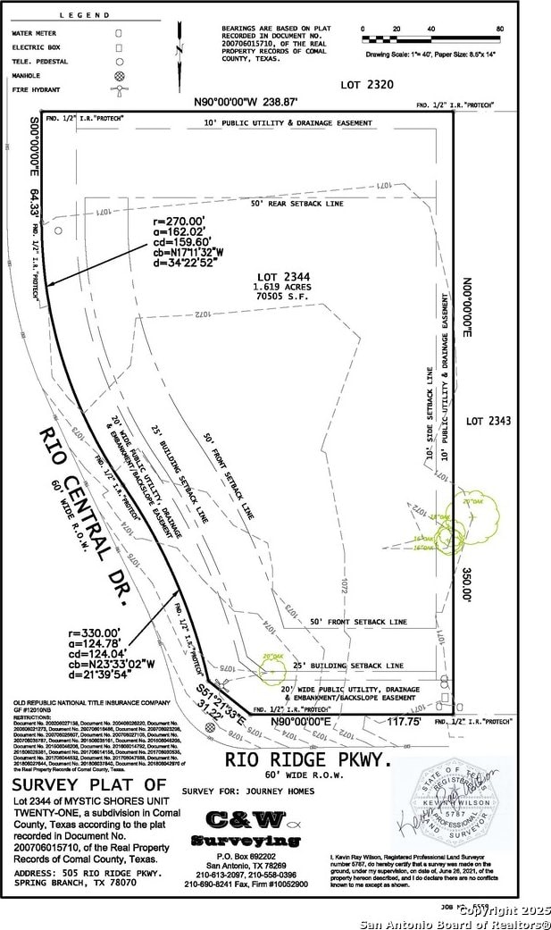 505 Rio Rdg, Spring Branch, TX 78070 - survey map / technical document
