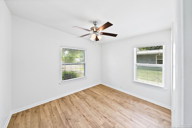 435 Sharon, San Antonio, TX 78216 - unfurnished room with plenty of natural light, light wood-style floors, a ceiling fan, and lofted ceiling