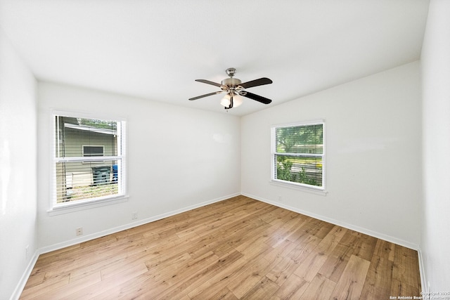 435 Sharon, San Antonio, TX 78216 - spare room with healthy amount of natural light, light wood-style floors, ceiling fan, and lofted ceiling