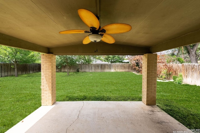 435 Sharon, San Antonio, TX 78216 - view of patio with ceiling fan