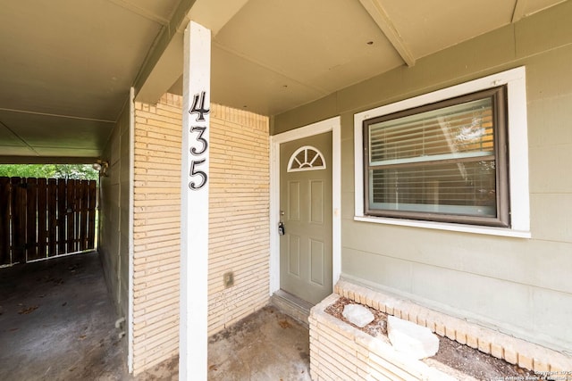 435 Sharon, San Antonio, TX 78216 - view of exterior entry featuring brick siding and covered porch
