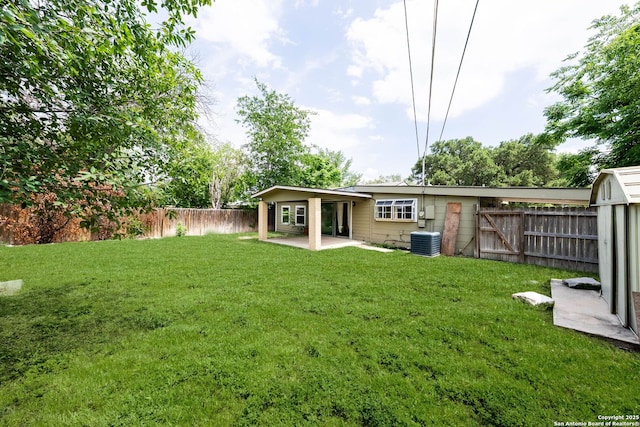 435 Sharon, San Antonio, TX 78216 - rear view of house featuring central AC and a patio
