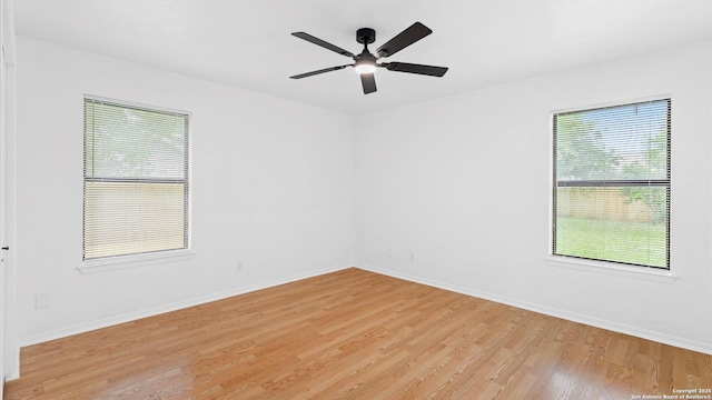 218 Gruene, New Braunfels, TX 78130 - empty room featuring light wood-style floors and ceiling fan