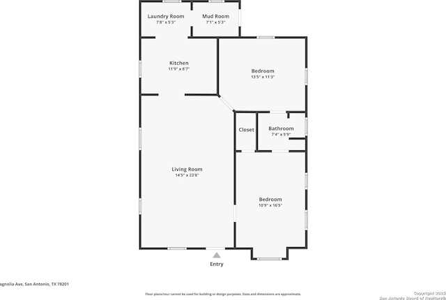 1211 W Magnolia Ave, San Antonio, TX 78201 - home floor plan