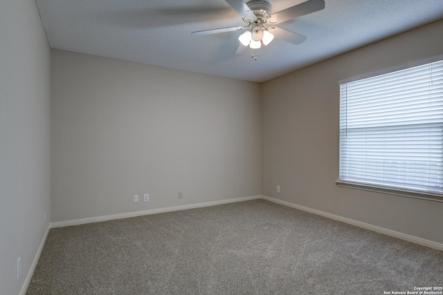 5711 Timberhurst, San Antonio, TX 78250 - carpeted empty room with a ceiling fan and a textured ceiling