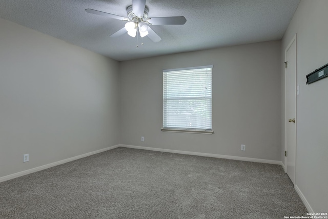 5711 Timberhurst, San Antonio, TX 78250 - carpeted spare room featuring a textured ceiling and ceiling fan