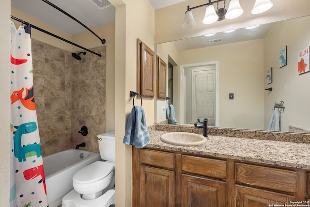 815 Maltese Gdn, San Antonio, TX 78260 - full bath featuring toilet, vanity, and shower / bath combo with shower curtain
