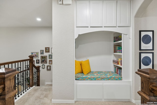 25723 Coreopsis, San Antonio, TX 78261 - living area featuring carpet flooring, baseboards, and recessed lighting