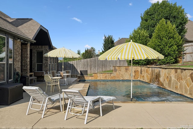 25723 Coreopsis, San Antonio, TX 78261 - view of swimming pool with a fenced backyard, a patio area, and central AC unit