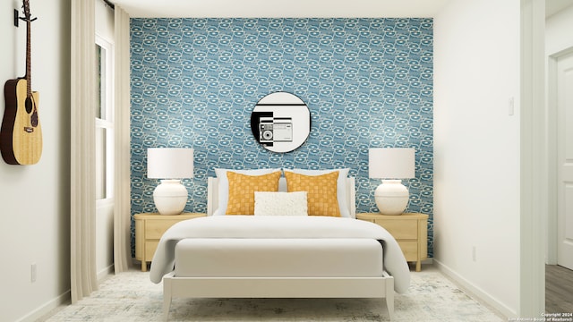 3650 Glade Crk, San Antonio, TX 78245 - bedroom with wallpapered walls and baseboards