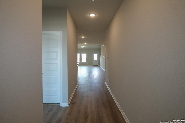 10310 Tule Creek Frk, San Antonio, TX 78252 - corridor featuring wood finished floors, baseboards, and recessed lighting