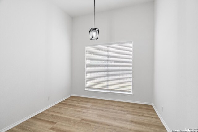 6610 Quail Lk, San Antonio, TX 78244 - unfurnished dining area with light wood finished floors and baseboards