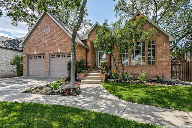 13019 Rambling Oak, San Antonio, TX 78232 - traditional-style home with brick siding, an attached garage, and concrete driveway