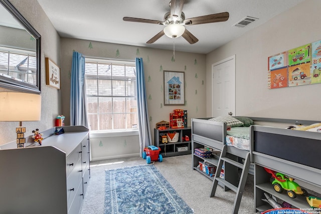 13019 Rambling Oak, San Antonio, TX 78232 - carpeted bedroom featuring baseboards and a ceiling fan
