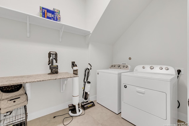 6827 Bella Verso, San Antonio, TX 78256 - washroom featuring washer and dryer, light tile patterned floors, and baseboards