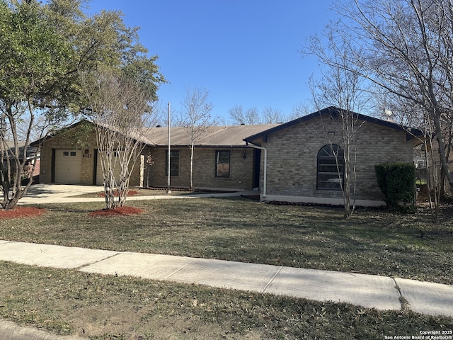 6127 Walking Gait, San Antonio, TX 78240 - single story home featuring brick siding, a garage, and a front yard