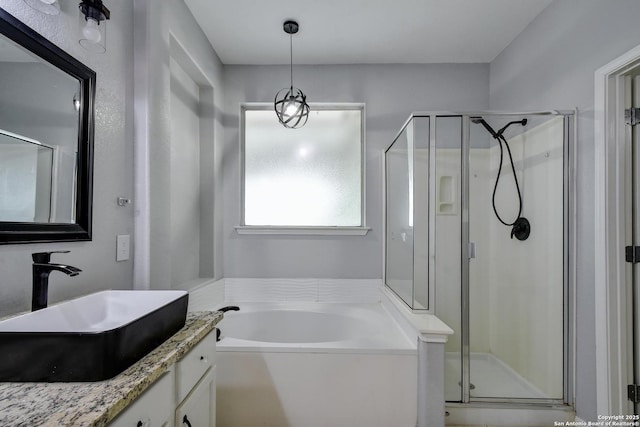 1947 Walter Raleigh, Windcrest, TX 78239 - full bathroom with a shower stall, vanity, and a bath