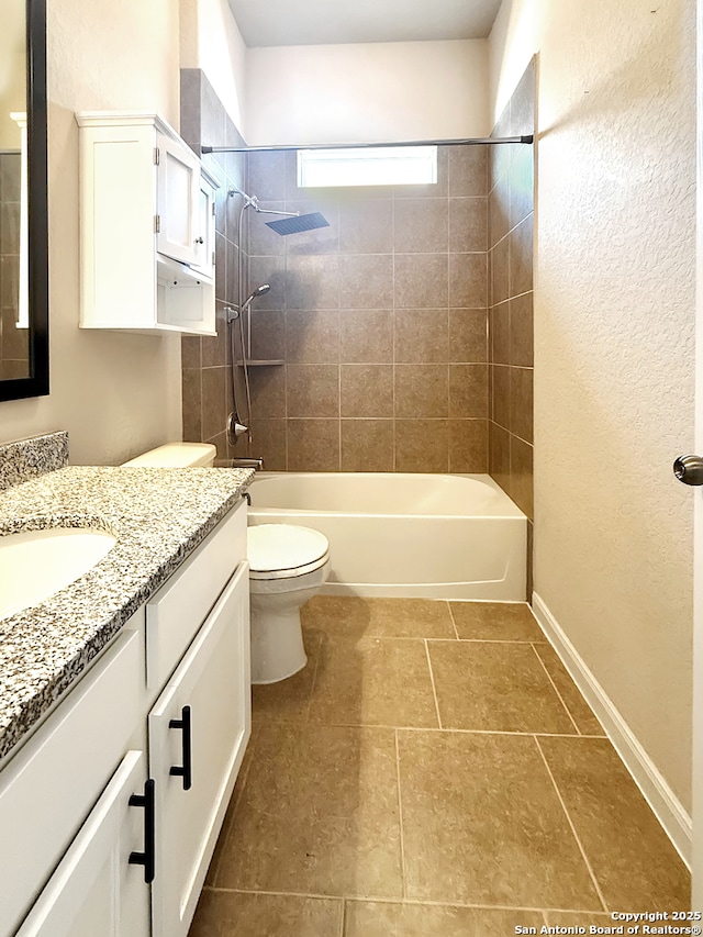 2035 Tillman Park, San Antonio, TX 78253 - bathroom featuring vanity, tub / shower combination, and tile patterned flooring