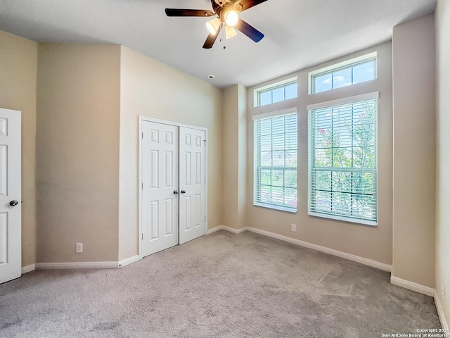 2035 Tillman Park, San Antonio, TX 78253 - unfurnished bedroom with carpet flooring, a closet, and a ceiling fan