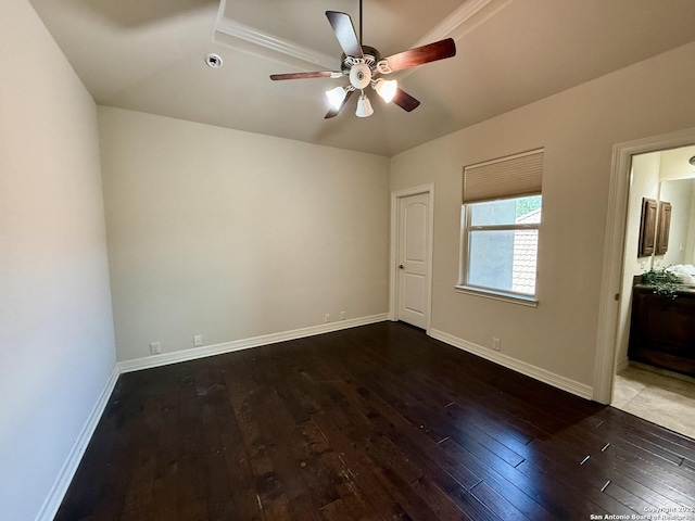 1410 Melanie, San Antonio, TX 78258 - spare room with hardwood / wood-style flooring, ceiling fan, and baseboards