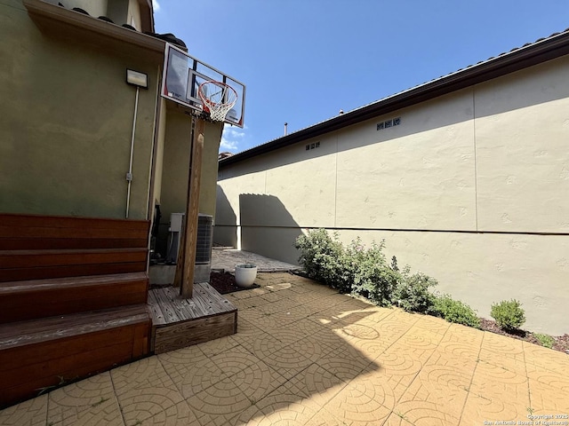 1410 Melanie, San Antonio, TX 78258 - view of patio / terrace featuring central AC unit