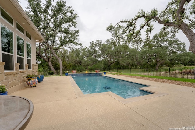 507 Arthur Ct, Spring Branch, TX 78070 - view of pool featuring a patio area and view of scattered trees