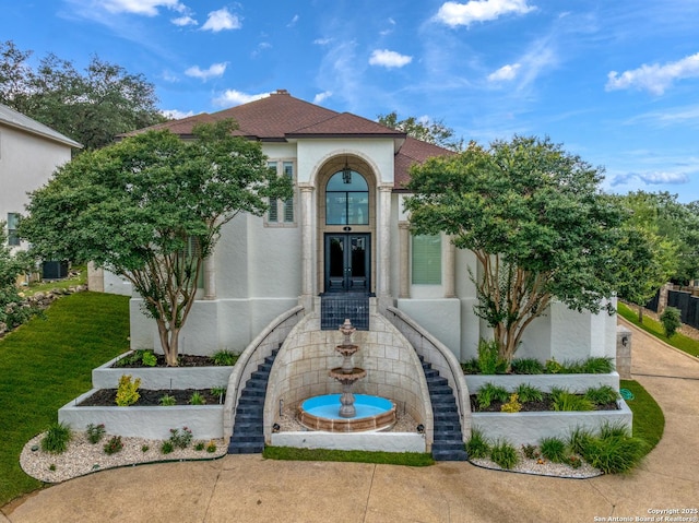 3 Benchwood Cir, San Antonio, TX 78248 - mediterranean / spanish house with french doors and stucco siding