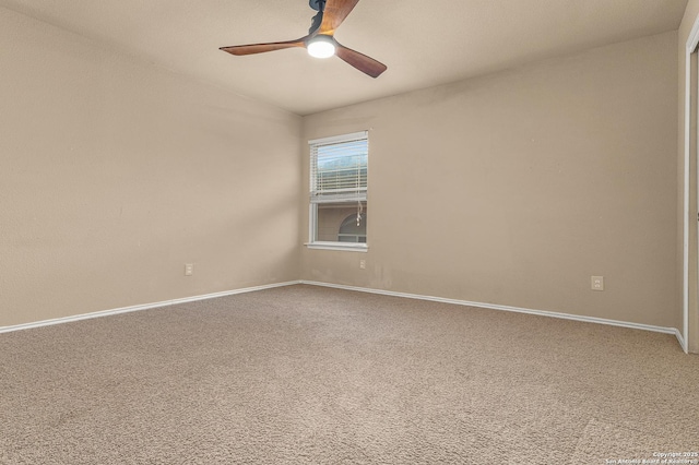 6218 Ozona Ml, San Antonio, TX 78253 - carpeted empty room featuring a ceiling fan and baseboards