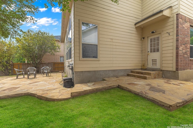 6218 Ozona Ml, San Antonio, TX 78253 - entrance to property with a patio and brick siding