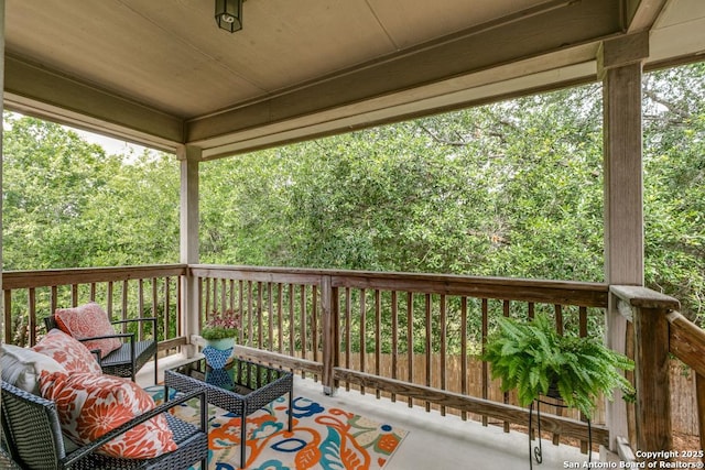 8227 Maloy Mnr, San Antonio, TX 78250 - deck with an outdoor hangout area