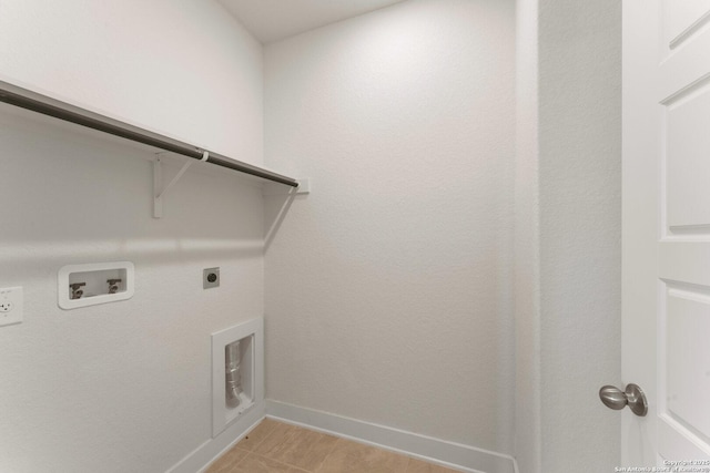 9607 Stillwater Pass, San Antonio, TX 78254 - laundry room with hookup for a washing machine, electric dryer hookup, and baseboards