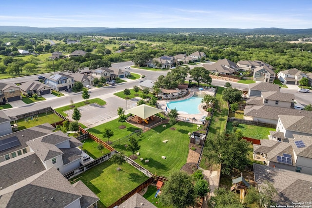 9607 Stillwater Pass, San Antonio, TX 78254 - aerial view of residential area featuring a pool