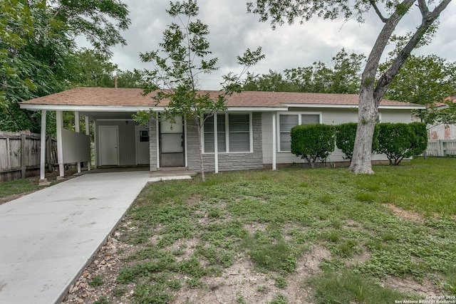 327 Blaze, San Antonio, TX 78218 - single story home featuring concrete driveway and a carport