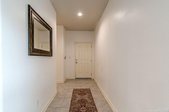 124 Mary Max Cir, San Marcos, TX 78666 - corridor featuring light tile patterned floors, recessed lighting, and baseboards