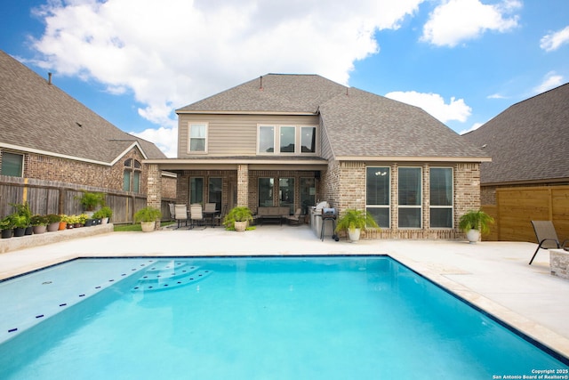 14042 Gemma, San Antonio, TX 78253 - view of swimming pool featuring a patio area, a fenced backyard, and area for grilling