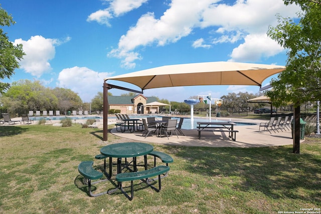 14042 Gemma, San Antonio, TX 78253 - view of property's community with a gazebo, a swimming pool, and a lawn