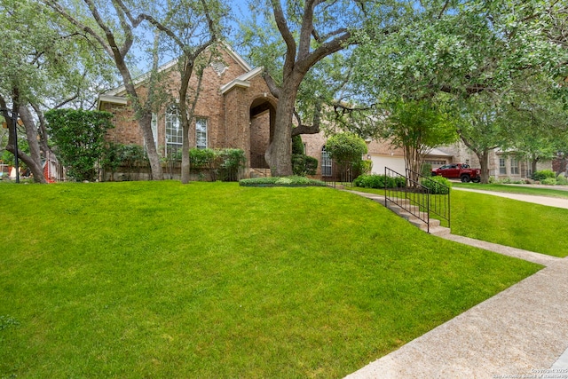 15618 Dawn Crst, San Antonio, TX 78248 - view of front of house with a front lawn and brick siding