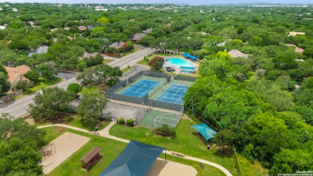 15618 Dawn Crst, San Antonio, TX 78248 - bird's eye view of a pool