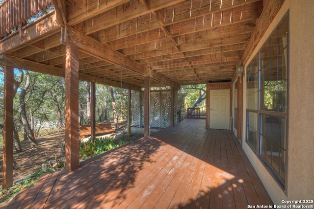 642 Lakebreeze, Canyon Lake, TX 78133 - view of wooden deck