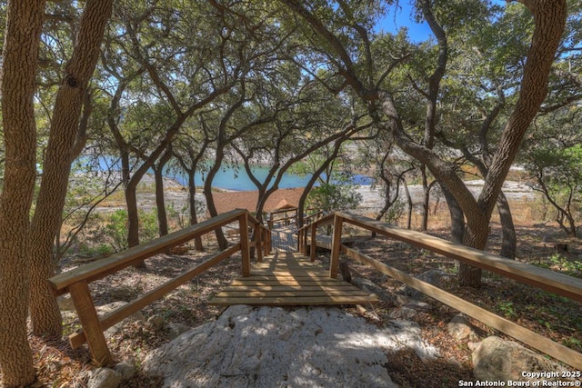 642 Lakebreeze, Canyon Lake, TX 78133 - view of wooden terrace