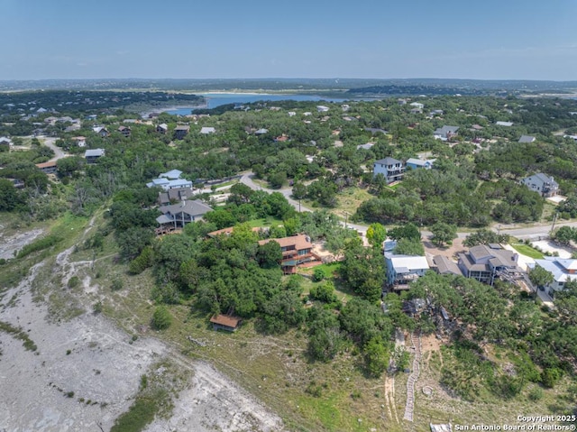 642 Lakebreeze, Canyon Lake, TX 78133 - aerial view of property and surrounding area with a nearby body of water