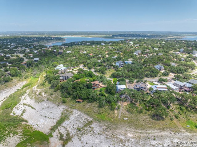 642 Lakebreeze, Canyon Lake, TX 78133 - aerial overview of property's location with a large body of water