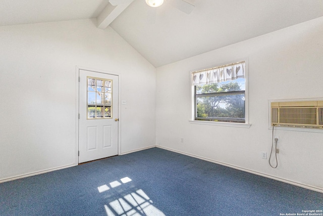 890 Live Oak, Spring Branch, TX 78070 - empty room featuring a ceiling fan, carpet floors, and a wall mounted AC